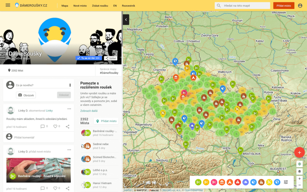 Damerousky mapa rousek