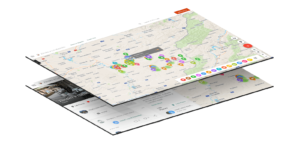 Chytrá mapa turistických destinací vložená na webu nebo v mobilní aplikaci